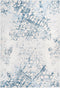 Vloerkleed laagpolig - maritiem geometrisch patroon in used look, modern, onderhoudsvriendelijk - woonkamer, slaapkamer, eetkamer, kantoor - kleur: blauw, afmetingen: 80 x 150 cm