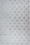 Vloerkleed, laagpolig Marokkaans patroon, zijdeachtige glans, dun, zacht, voor woonkamer, slaapkamer, loper, met antislip, lichtgrijs, kleur: grijs, maat: 120 x 170 cm