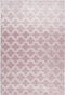 Vloerkleed, laagpolig Marokkaans patroon, zijdeachtige glans, dun, zacht, voor woonkamer, slaapkamer, loper met antislip, kleur: roze, maat: 120 x 170 cm