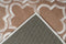 Vloerkleed, laagpolig Marokkaans patroon, zijdeachtige glans, dun, zacht, voor woonkamer, slaapkamer, loper met antislip lichtbruin taupe, kleur: taupe, maat: 120 x 170 cm