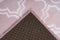 Vloerkleed, laagpolig Marokkaans patroon, zijdeachtige glans, dun, zacht, voor woonkamer, slaapkamer, loper met antislip, kleur: roze, maat: 120 x 170 cm