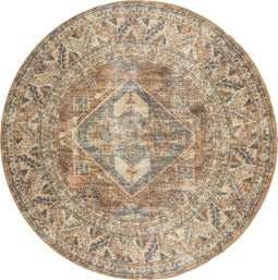 Vloerkleed Laria Blue 1 Rond - ø120 cm