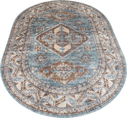 Vloerkleed Laria Blue 3 - Ovaal 160 x 230 cm