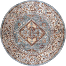 Vloerkleed Laria Blue 3 Rond - ø120 cm