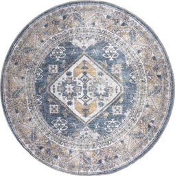 Vloerkleed Laria Blue 4 Rond - ø120 cm
