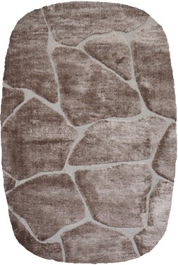 Vloerkleed Macy Bruin - Rounded Corners 160 x 230 cm