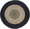 Vloerkleed Malibu - ø100 cm - raffia/zeegras - naturel/zwart