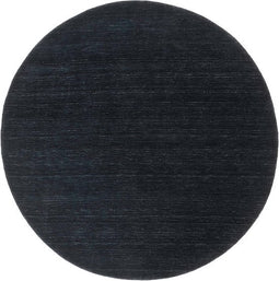 Vloerkleed MOMO Rugs Panorama Uni Rond Black Vloerkleed - 150 rond - Rond - Laagpolig,Rond Tapijt - Industrieel - Zwart