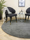 Vloerkleed MOMO Rugs Panorama Uni Rond Dark Grey Vloerkleed - 200 rond - Rond - Laagpolig,Rond Tapijt - Industrieel - Antraciet, Grijs