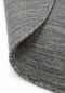Vloerkleed MOMO Rugs Panorama Uni Rond Dark Grey Vloerkleed - 200 rond - Rond - Laagpolig,Rond Tapijt - Industrieel - Antraciet, Grijs