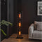 Vloerlamp 3L tower smoke glas - geperforeerd staal - Artic zwart