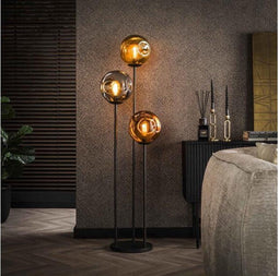Vloerlamp 3x Ø25 stellar - Artic zwart