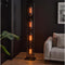 Vloerlamp 4L tower smoke glas-geperforeerd staal - Artic zwart