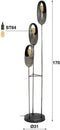 Vloerlamp Codex 3 lampen - Oud zilver