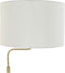 Vloerlamp DKD Home Decor Gouden Metaal Polyester Linnen Wit Glam (43,5 x 40 x 154 cm)