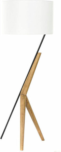 Vloerlamp DKD Home Decor Wit Bruin Zwart Metaal Ek 50 W 220 V 54 x 52 x 145 cm