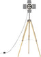 Vloerlamp driepoot 140 cm massief mangohout