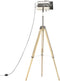 Vloerlamp driepoot 140 cm massief mangohout