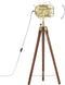 Vloerlamp driepoot 69 cm massief mangohout