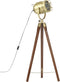 Vloerlamp driepoot 97 cm massief mangohout