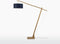 Vloerlamp - MONTBLANC - Bamboe Voetstuk (h. 220 cm) - Blauw Linnen