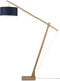 Vloerlamp - MONTBLANC - Bamboe Voetstuk (h. 220 cm) - Blauw Linnen