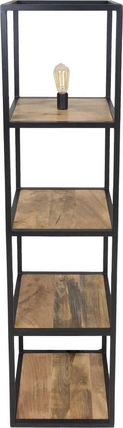 Vloerlamp Vintage - Staande lamp - 160 cm - Mangohout - Metaal