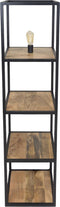 Vloerlamp Vintage - Staande lamp - 160 cm - Mangohout - Metaal