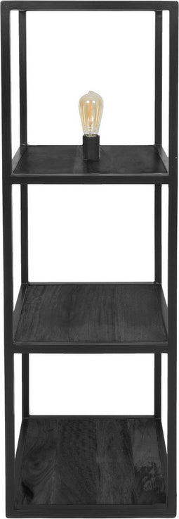 Vloerlamp Vintage Zwart Mangohout 120 cm