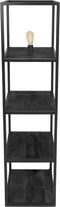 Vloerlamp Vintage Zwart Mangohout 160 cm