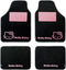Vloermattenset voor auto Hello Kitty KIT3013 Universeel Zwart Roze (4 pcs)
