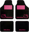 Vloermattenset voor auto Hello Kitty KIT3013 Universeel Zwart Roze (4 pcs)