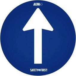 VLOERSTICKER "EEN RICHTING" (gladde vloer) Ø35CM BLAUW 2 stuks