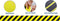 Vloersticker OPUS 2 rechte lijn geel / zwart