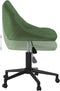 vidaXL - Kantoorstoel - draaibaar - fluweel - donkergroen