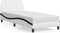 vidaXL - Bedframe - met - hoofdbord - kunstleer - zwart - en - wit - 90x190 - cm