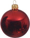 1 Glazen kerstbal glans 15 cm kerstrood