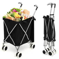 Coast Boodschappentrolley - Opvouwbaar - 54 kg - 90 L - 66 x 46 x 94,5 cm - Zwart