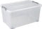 Curver Handy+ Opbergbox - 115 liter - deksel en wieltjes - transparant