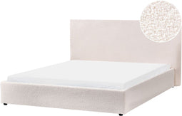 LAVAUR - Tweepersoonsbed - Off-white - 160 x 200 cm - Bouclé