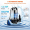 VEVOR Dompelpomp 1100W - Vuilwaterpomp 333,3l/min - IPX8 - ZilverZwart