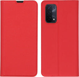 iMoshion Hoesje Geschikt voor Oppo A74 (5G) / A54 (5G) Hoesje Met Pasjeshouder - iMoshion Slim Folio Bookcase - Rood