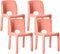 Set van 4 tuinstoelen BETIM Koraalrood