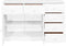 vidaXL - Dressoir - met - 6 - lades - 113x35x73 - cm - massief - grenenhout - wit