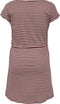 ONLY CARMAKOMA CARAPRIL SS KNEE DRESS - Jurk met aantrekkoord - Apple Butter met witte streep - Maat M-46/48