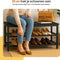 Goliving Schoenenrek - Schoenenbank - 3 Lagen - Industrieel - 80 x 30 x 45 cm - Zwart Hout