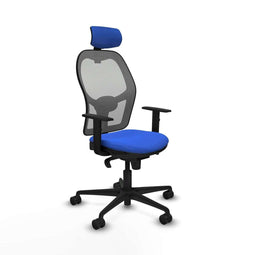 Piqueras y Crespo 1D036N2 - Bureaustoel - Hoofdsteun en verstelbare hoogte - Blauw