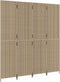 vidaXL - Kamerscherm - 4 - panelen - poly - rattan - beige