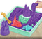Kinetic Sand - Zandbak-set met 454 g paars origineel kinetisch zand opbergzandbak 4 vormen en gereedschap - Sensorisch speelgoed