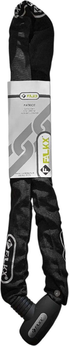Falkx Kettingslot 8.5x1200 mm - Zwart - Nylon hoes - Extra bescherming